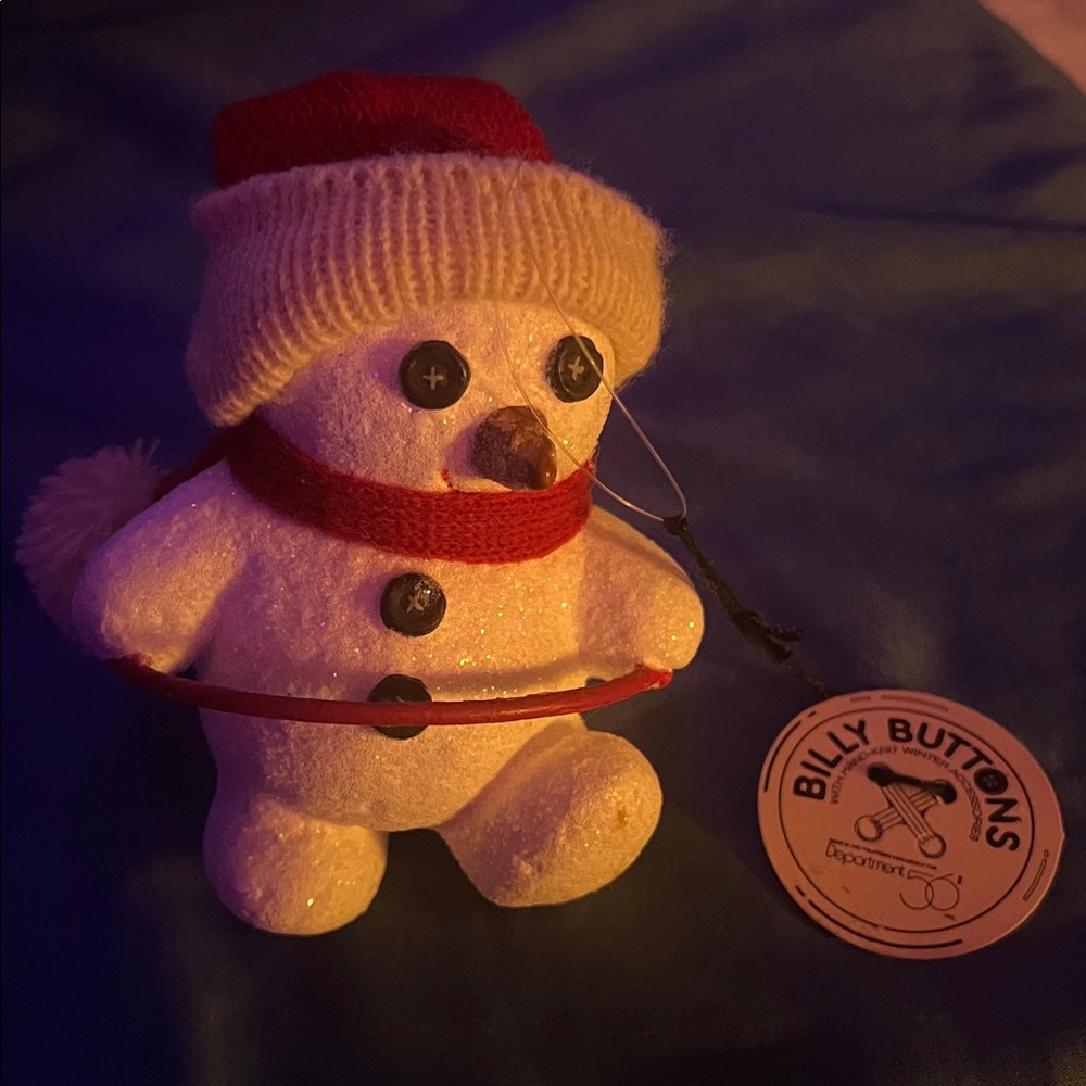 Billy Buttons Dept 56 Snowman With hula hoop Vintage